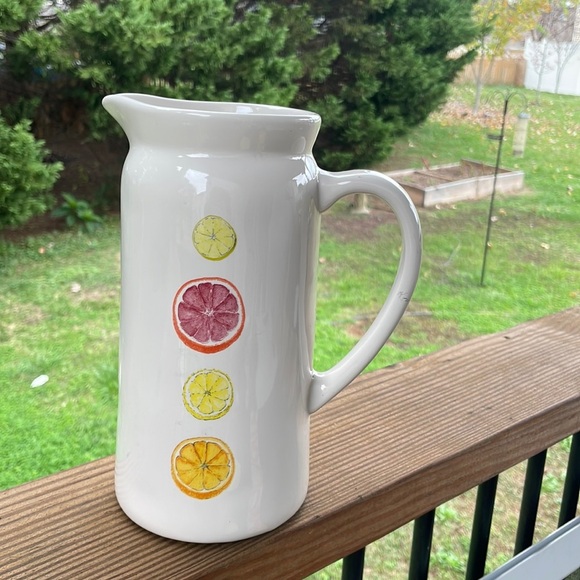 Rae Dunn Citrus Fruit Pitcher - Picture 1 of 5